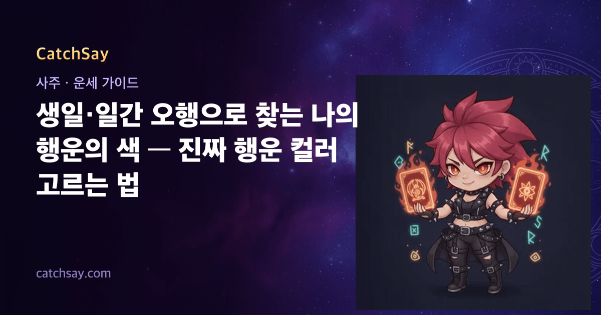생일·일간 오행으로 찾는 나의 행운의 색 — 진짜 행운 컬러 고르는 법