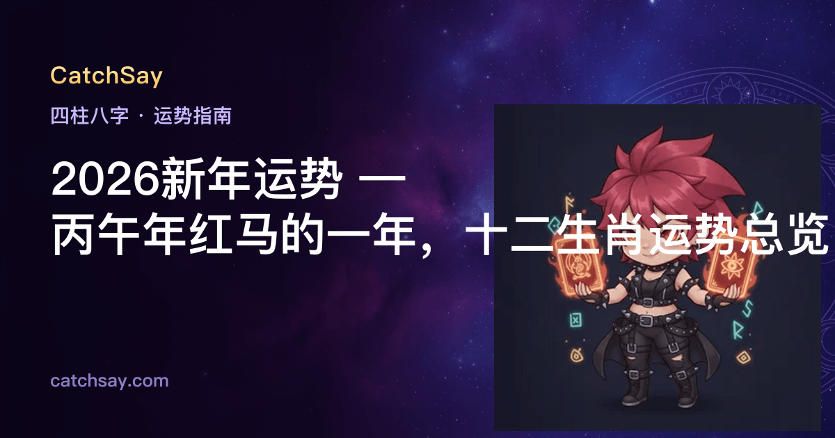 2026新年运势 — 丙午年红马的一年，十二生肖运势总览
